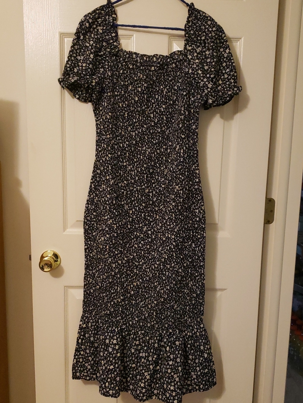PrettyGarden Floral Black Dress, Size Large